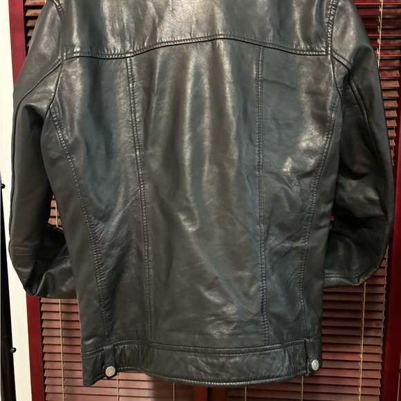 Barneys New York Black Leather Jacket - Picture 3 of 9